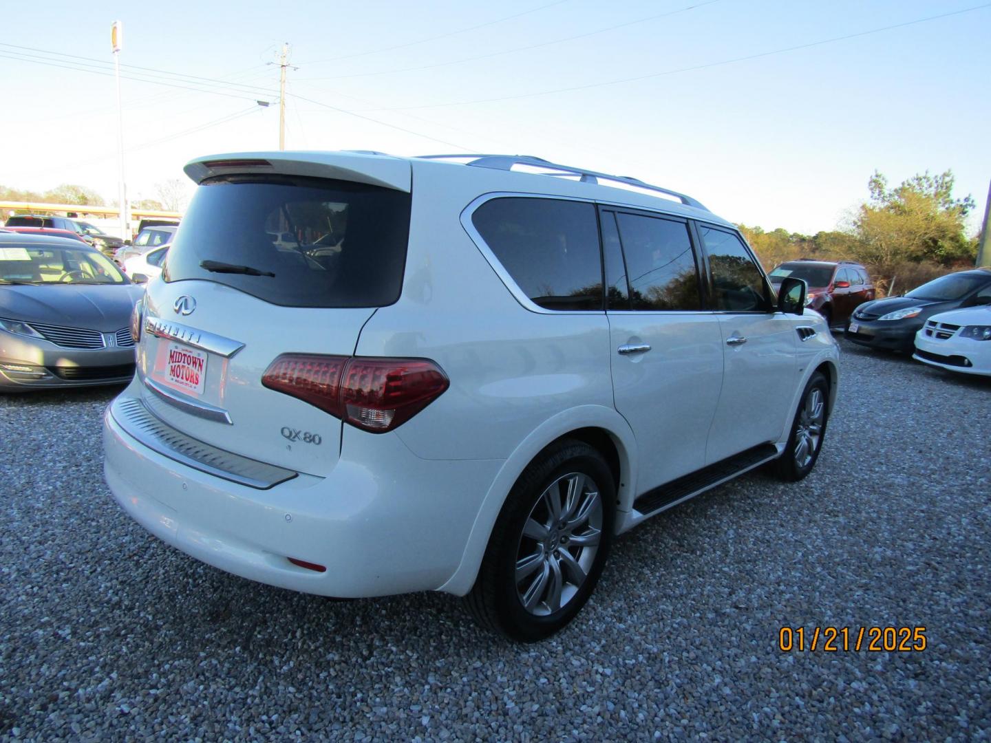 2014 White Infiniti QX56 2WD (JN8AZ2NF4E9) with an 5.6L V8 DOHC 32V engine, Automatic transmission, located at 15016 S Hwy 231, Midland City, AL, 36350, (334) 983-3001, 31.306210, -85.495277 - Photo#7