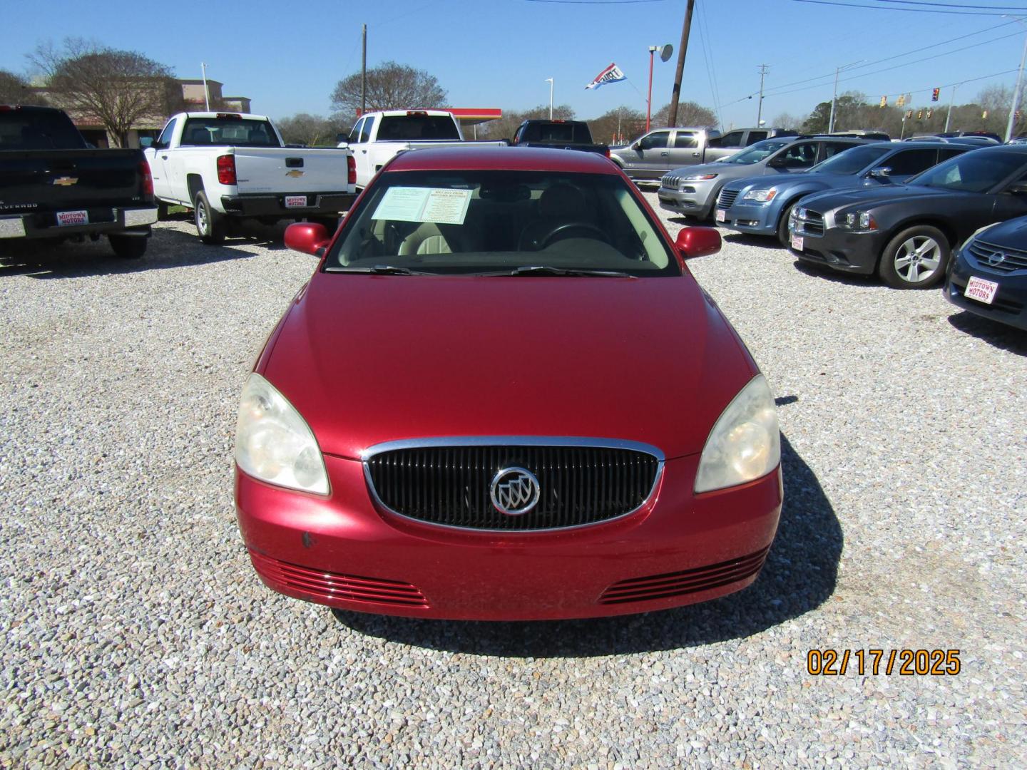 2008 Red Buick Lucerne CXL (1G4HD572384) with an 3.8L V6 OHV 12V engine, Automatic transmission, located at 15016 S Hwy 231, Midland City, AL, 36350, (334) 983-3001, 31.306210, -85.495277 - Photo#1